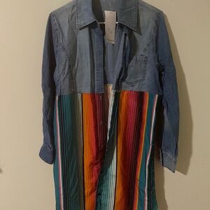 Crazy Train Colorful Denim Jacket